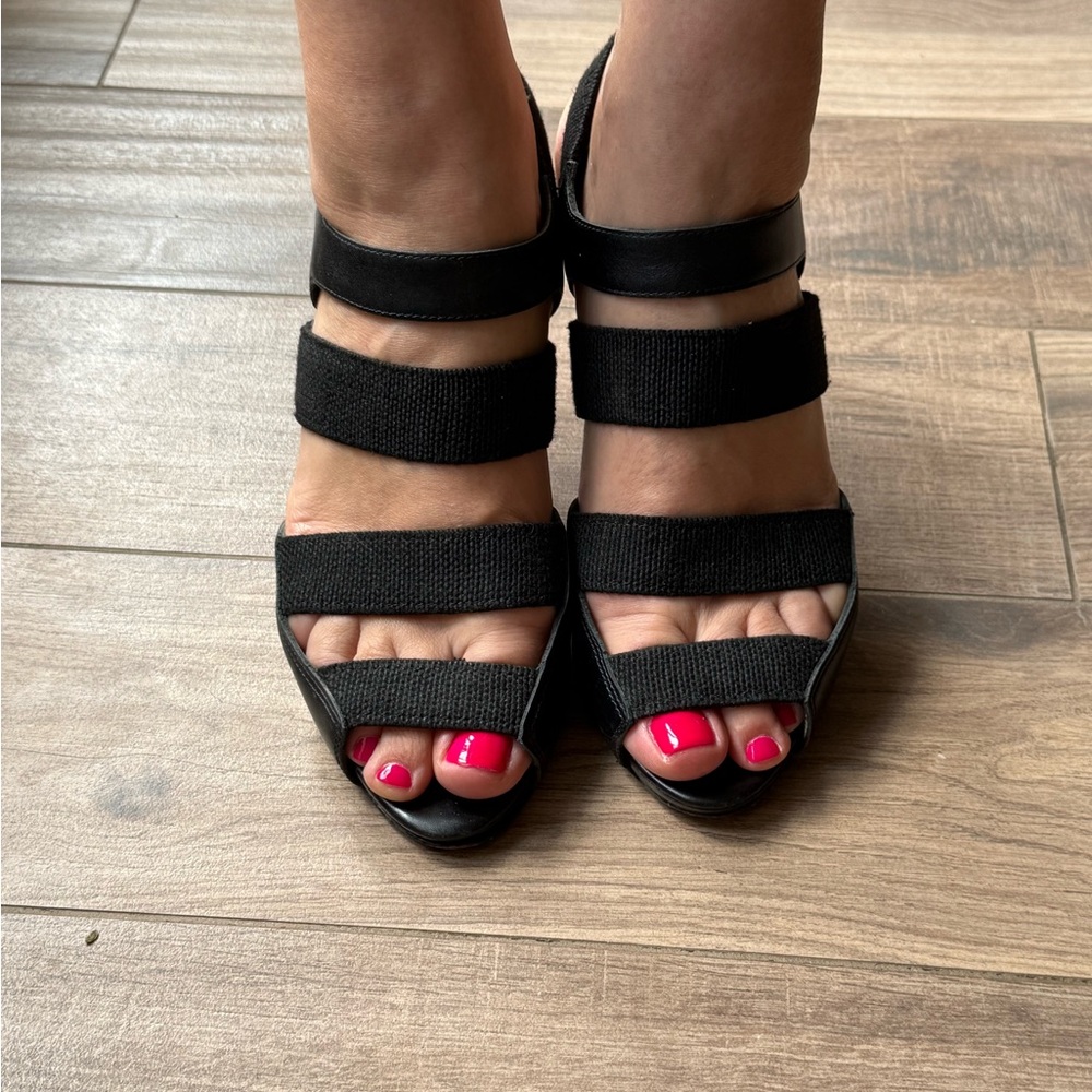 Ann Taylor Black High Heel Sandals